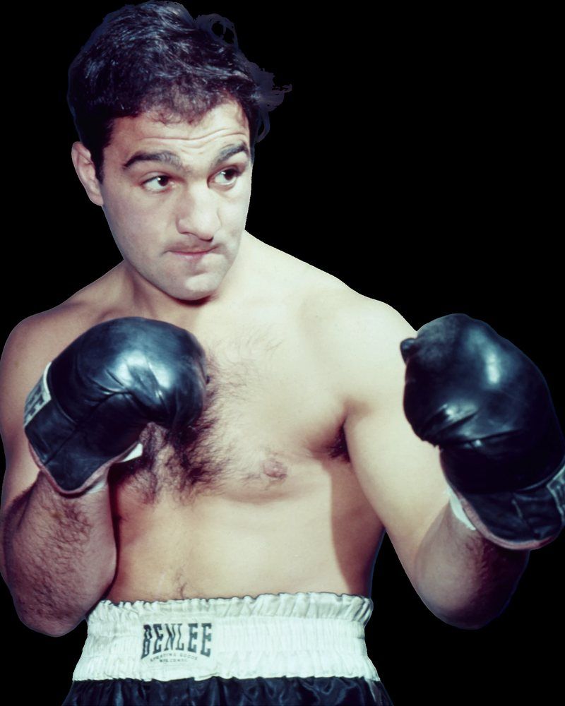 Rocky Marciano, gloves up